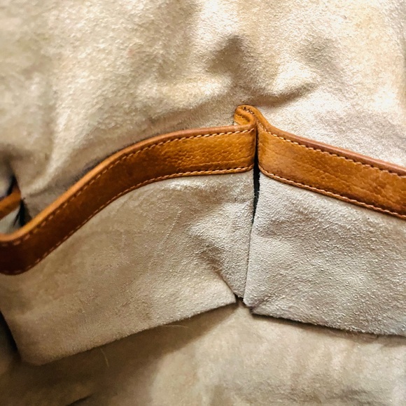 ST. JOHN Suede leather Hobo style crystal embellished single strap w/Riri zipper - Picture 12 of 16